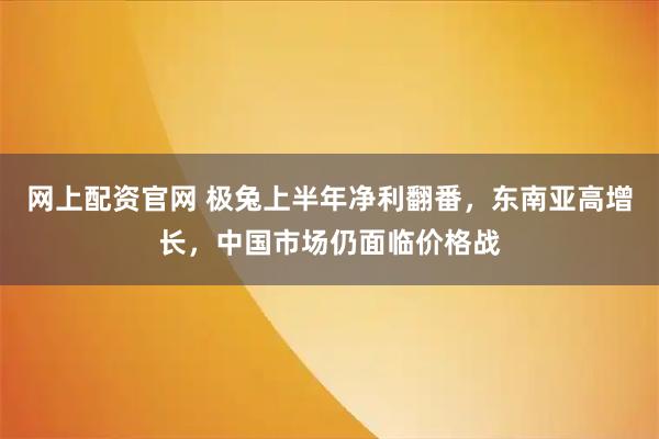 网上配资官网 极兔上半年净利翻番，东南亚高增长，中国市场仍面临价格战